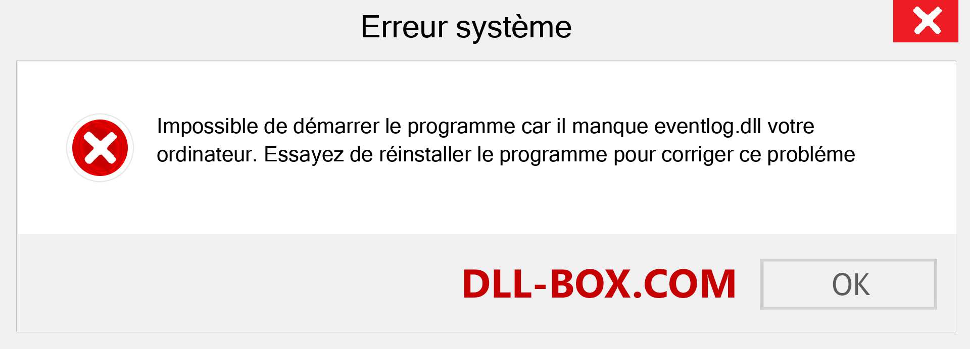 Le fichier eventlog.dll est manquant ?. Télécharger pour Windows 7, 8, 10 - Correction de l'erreur manquante eventlog dll sur Windows, photos, images